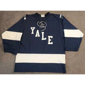 K1 Yale University Bulldogs Ivy League Blue Hockey Jersey #97 Men's Medium
